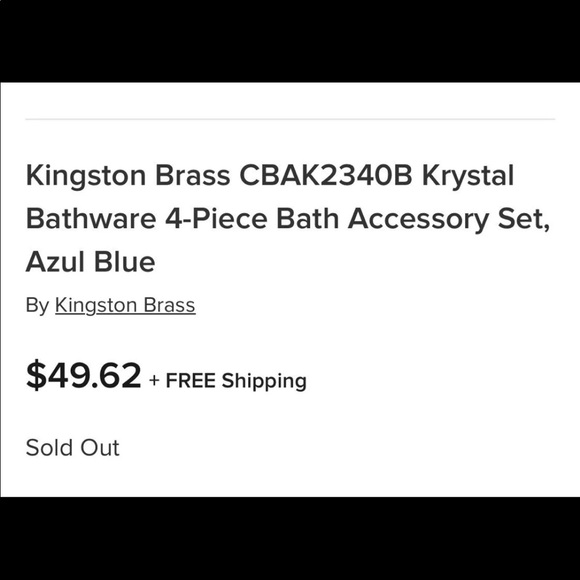 4-Piece Bath Bathroom Accessory Set Blue - Picture 2 of 3